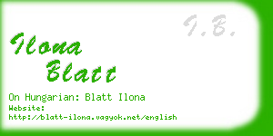 ilona blatt business card